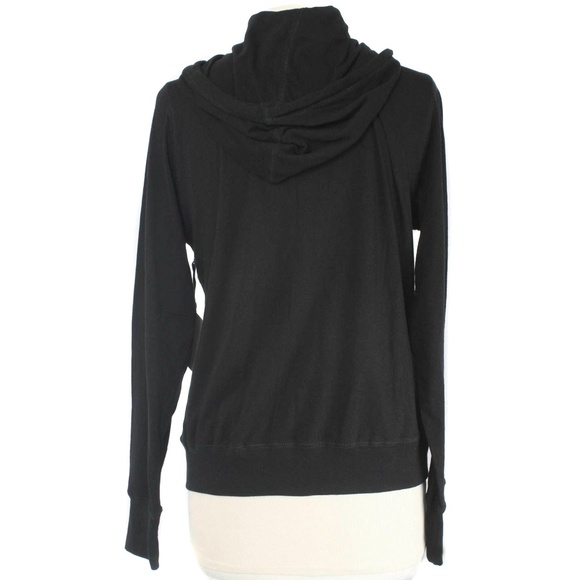 ACTIVE BASIC CLUB Black Full Zip Athletic Athleisure Casual Hoodie NWT - Picture 3 of 4